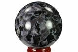 Polished, Indigo Gabbro Sphere - Madagascar #135777-1